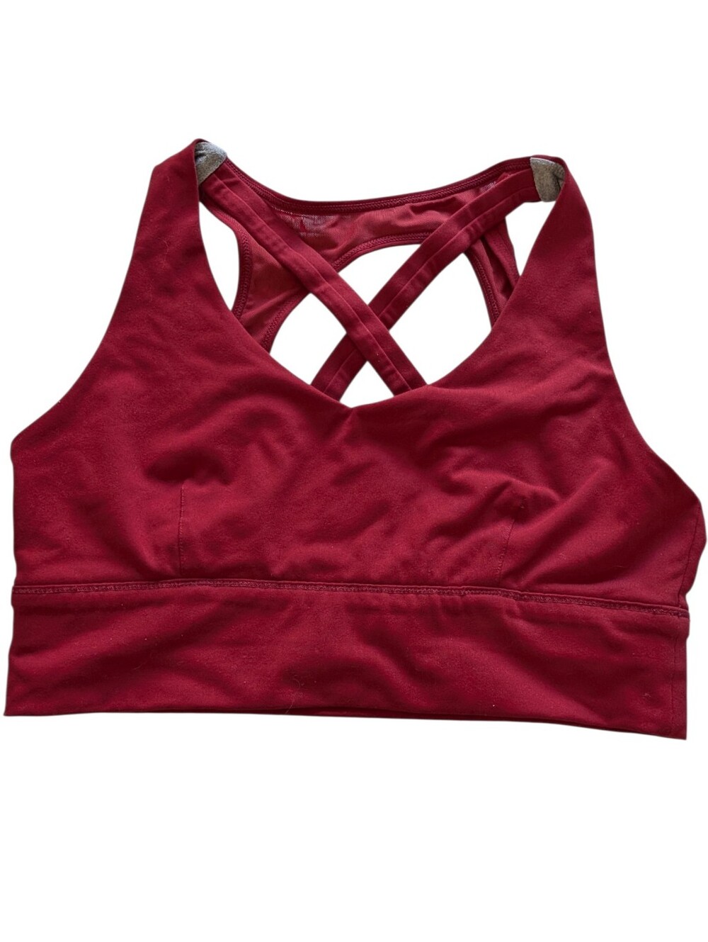 Born Primitive Cross Strap Sports Bra Red Large Activewear Athletic